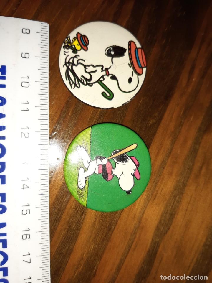Pins de colecci&oacute;n: CHAPA CHAPAS ALFILER PIN SNOOPY PEANUTS A&Ntilde;OS 80 ALG&Uacute;N DEFECTO 2 UNIDADES