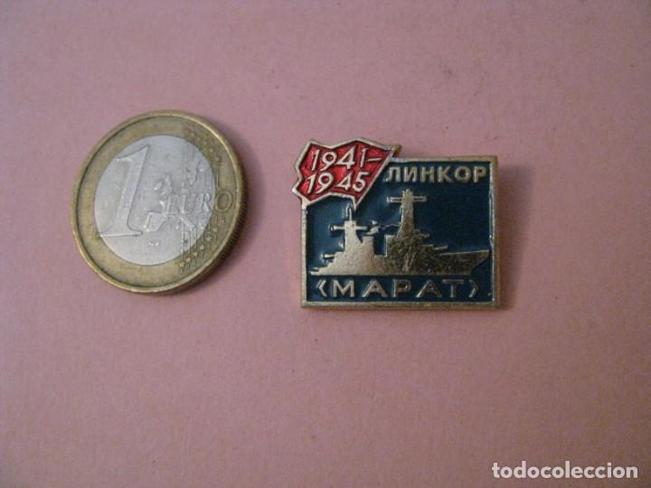 Pins de colecci&oacute;n: PIN DE URSS, RUSIA. SERIE BARCOS MILITARES DE II GUERRA MUNDIAL. ACORAZADA MARAT.