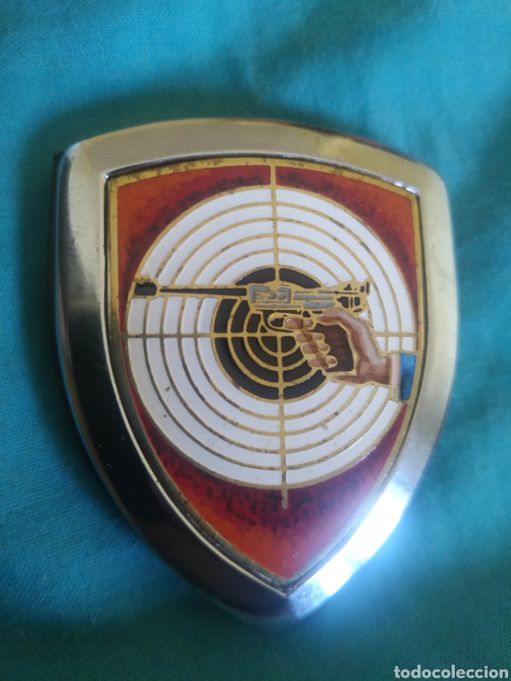 Sammlung von Pins: Placa de Tiro diana pistola. Pintado a mano ( no pin)