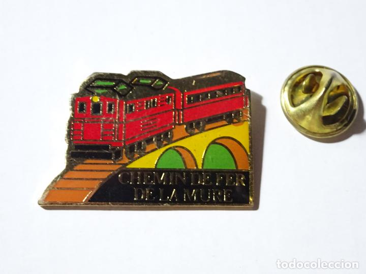 Sammlung von Pins: PIN DE TRENES FERROCARRILES. FRANCIA. TREN SOBRE PUENTE. CHEMIN DE FER DE LA MURE