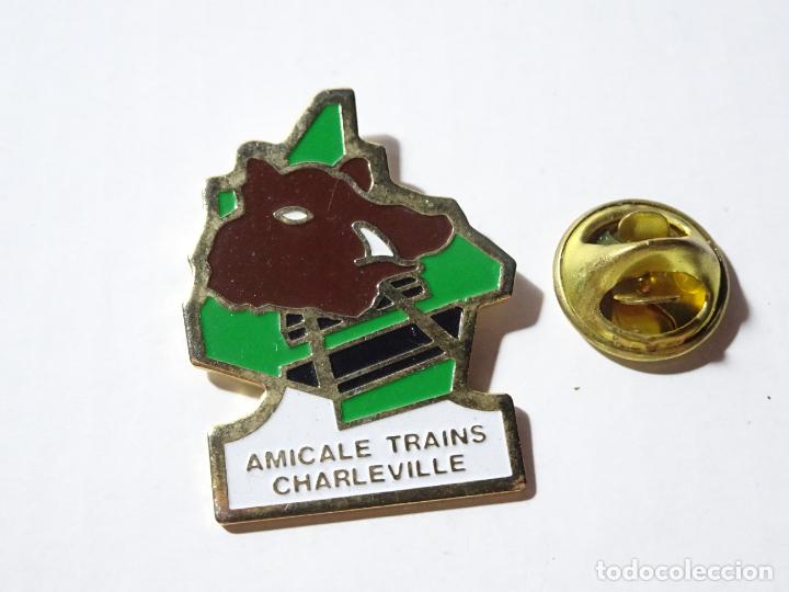 Pins de colecci&oacute;n: PIN DE TRENES FERROCARRILES. FRANCIA. AMIGOS FERROVIARIOS DE CHARLEVILLE JABAL&Iacute;