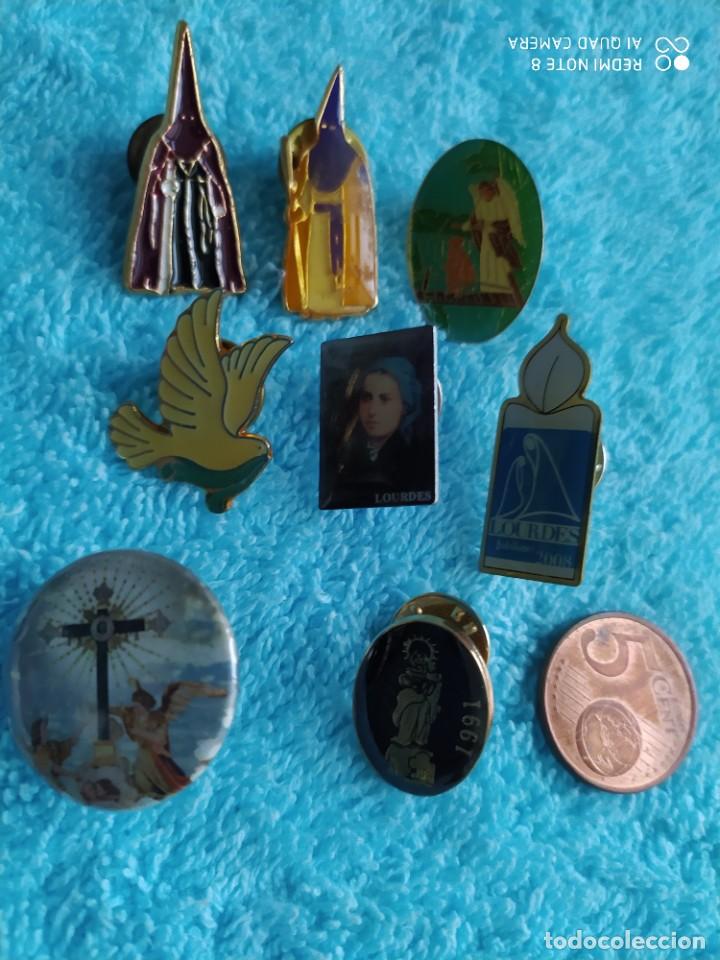 Pins de colecci&oacute;n: LOTE PINS RELIGIOSOS LOTE OCHO PINS NAZARENOS ,VIRGEN LOURDES JUBILEO 2008 ,PINS BETHLENHEN ANGEL