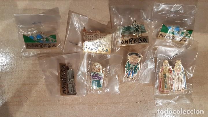 Pins de colecci&oacute;n: 8 PINS DIFERENTES DE MANRESA - Foto 1