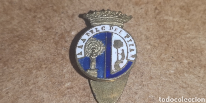 Pins de colecci&oacute;n: Antigua insignia solapa de la Virgen del Pilar