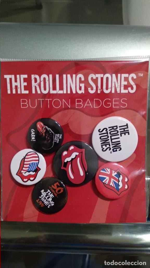 Pins de colecci&oacute;n: Set chapas Lips The Rolling Stones - Foto 1