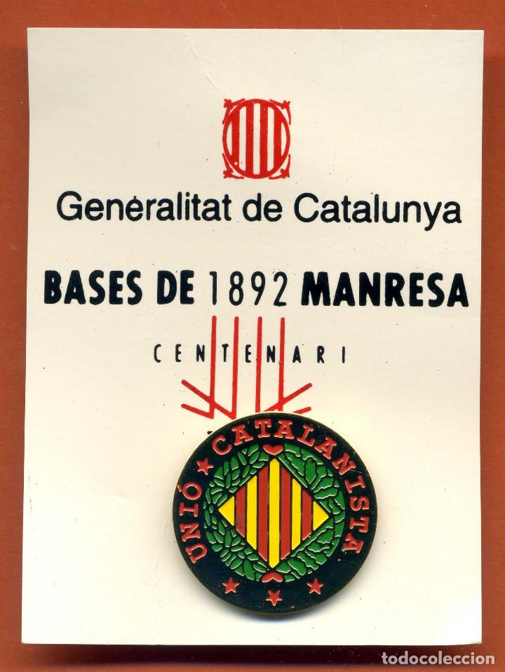 Pins de colecci&oacute;n: PIN - BASES DE 1892 MANRESA CENTENARI GENARALITAT DE CATALUNYA