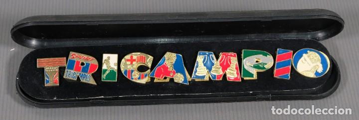 Pins de colecci&oacute;n: Pins FC Barcelona Tricampio Diario Sport