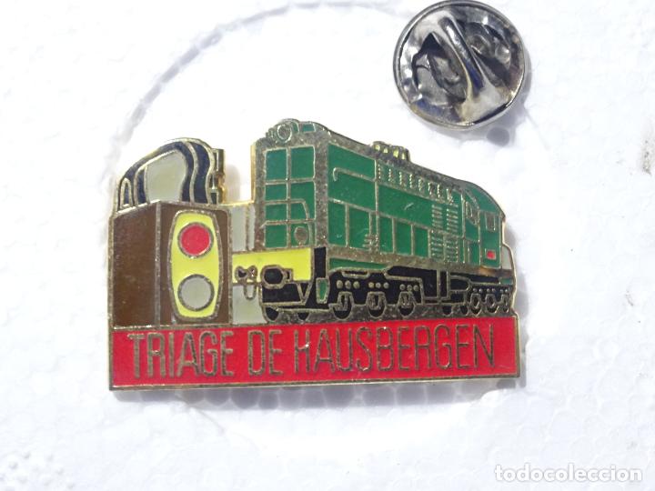 Pin's de collection: PIN DE TRENES FERROCARRILES. FRANCIA. TRIAGE DE HAUSBERGEN
