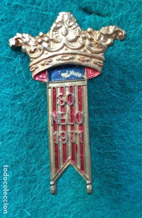 Pin's de collection: INSIGNIA PIN ESMALTADO DE FALLERO FALLA PARADOR SO NELO 1971