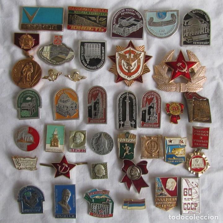 Pins de cole&ccedil;&atilde;o: 37 pins insignias rusos Rusia