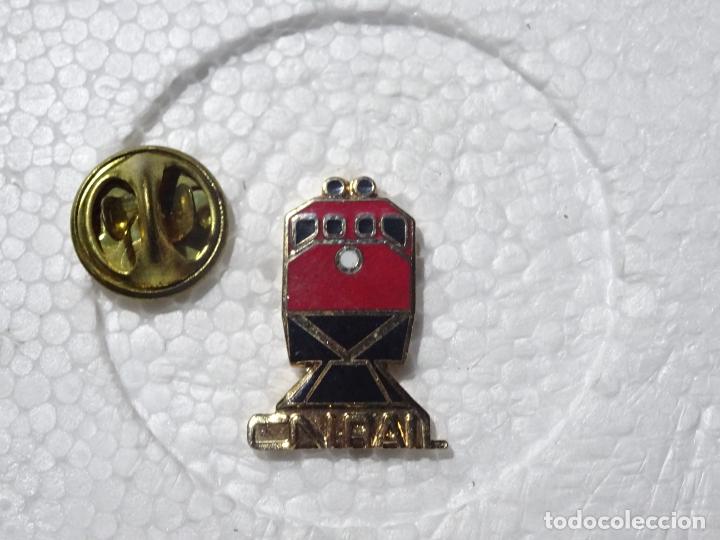 Pin's de collection: PIN DE TRENES FERROCARRILES. CANAD&Aacute; ESTADOS UNIDOS. CANADIAN NATIONAL RAILWAY