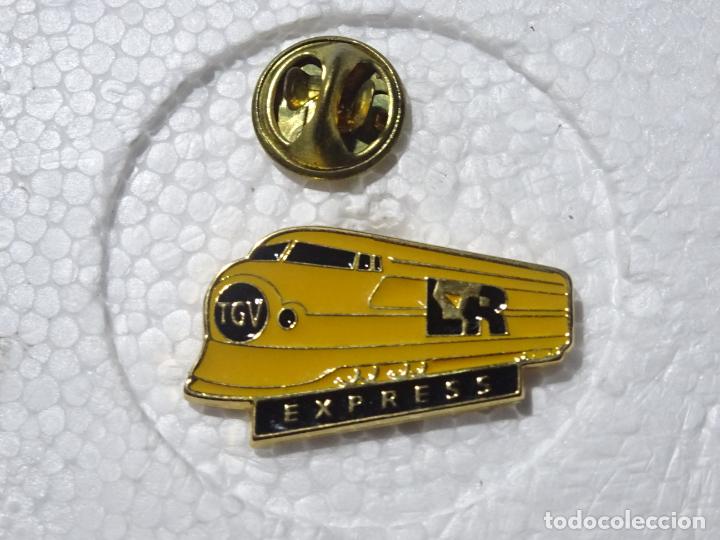 Pins e Spille di collezione: PIN DE TRENES FERROCARRILES. CANAD&Aacute; ESTADOS UNIDOS. TGV LR EXPRESS
