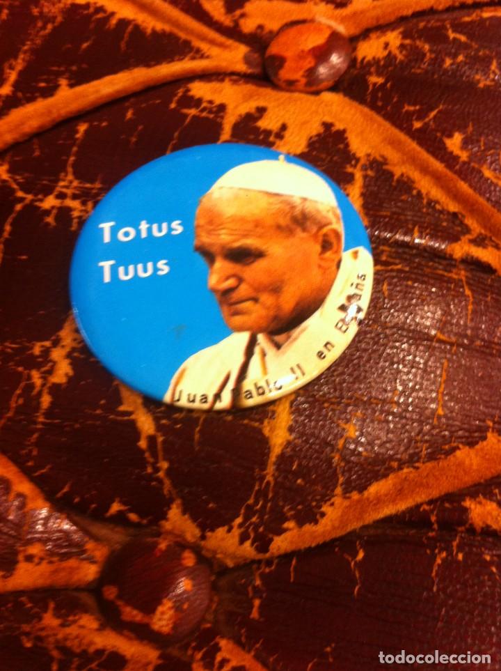 Pins de colecci&oacute;n: CHAPA CON IMPERDIBLE. JUAN PABLO II EN ESPA&Ntilde;A. TOTUS TUUS. DI&Aacute;METRO: 5,5CM