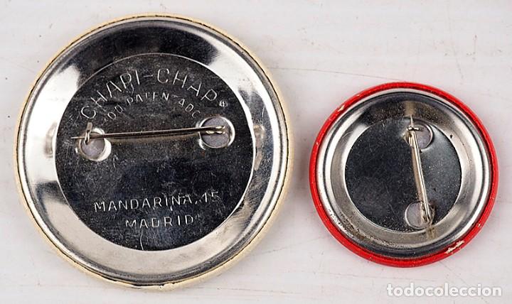 Pins de colecci&oacute;n: 2 chapas PSOE a&ntilde;os 80 - Foto 2