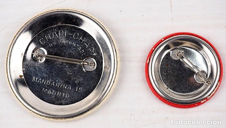 Pins de colecci&oacute;n: 2 chapas PSOE a&ntilde;os 80 - Foto 2