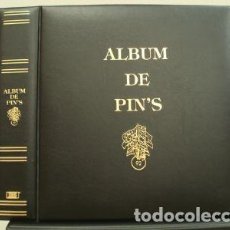 Pins de colección: ALBUM PINS GRAN LUXE. C/ CAJETÍN. NEGRO.. Lote 233204840