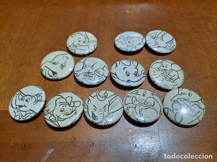 Pins de colecci&oacute;n: DUMBO. DISNEY. 12 CHAPAS. PIN. 0,31 MM. MET&Aacute;LICA POR DETR&Aacute;S. SIN USO DIFICIL