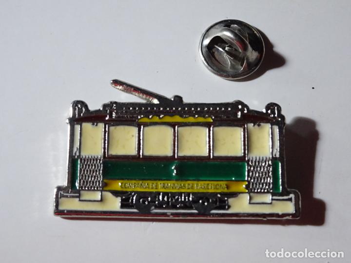 Pin's de collection: PIN DE TRENES FERROCARRILES. ESPA&Ntilde;A. COMPA&Ntilde;&Iacute;A DE TRANV&Iacute;AS DE BARCELONA