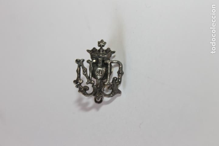 Pins de colecci&oacute;n: INSIGNIA ALFILER CORONA, ANCLA, N DE D EN PLATA