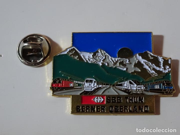 Collection pins: PIN DE TRENES FERROCARRILES. SUIZA. TREN LOCOMOTORA. ALPES SBB THUN BERNER OBERLAND