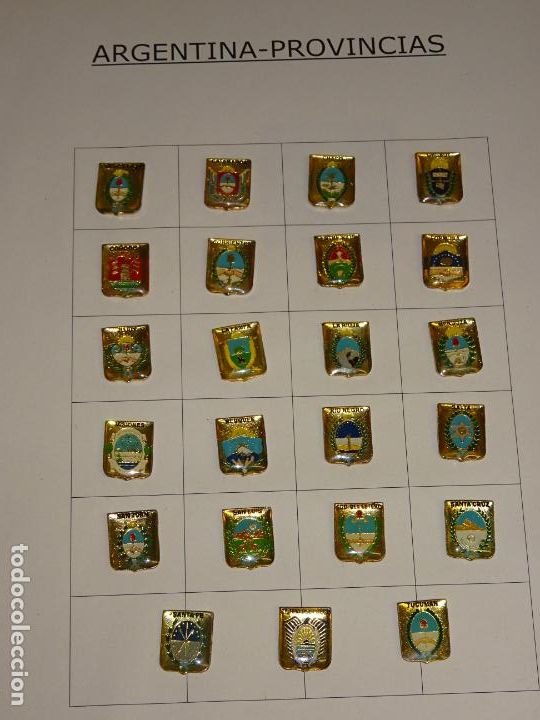 Pins de colecci&oacute;n: COLECCI&Oacute;N COMPLETA 23 PINS ESCUDOS HER&Aacute;LDICOS DE LAS PROVINCIAS DE ARGENTINA. 170GR