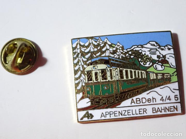 Pin's de collection: PIN DE TRENES FERROCARRILES. SUIZA. TREN ALPINO ALPES. APPENZELLER BAHNEN ABDEH 4/4 5