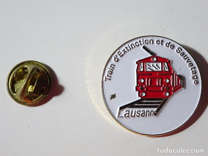 Pins de colecci&oacute;n: PIN DE TRENES FERROCARRILES. SUIZA. LAUSANA. TREN EXTINCI&Oacute;N DE INCENDIOS, SABOTAGE.