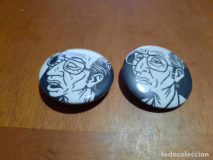 Pin's de collection: HARVEY KURTZMAN. PETER BAGGE. COMIC. CHAPA PIN. 0,311 M. DI&Aacute;METRO. DETR&Aacute;S MET&Aacute;LICA. BUEN ESTADO