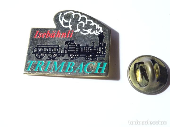 Pins e Spille di collezione: PIN DE TRENES FERROCARRILES. SUIZA. TREN HIST&Oacute;RICO ISEB&Auml;HNLI TRIMBACH