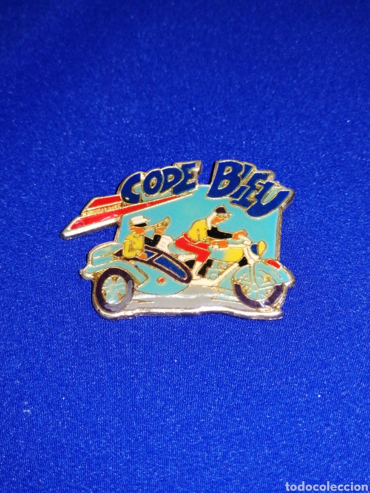 Pins de cole&ccedil;&atilde;o: PIN CODE BLUE (JEANS VAQUEROS) MOTO CON SIDECAR