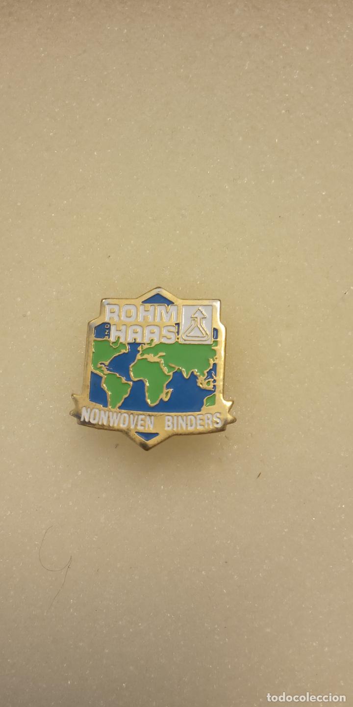 Pins de colecci&oacute;n: ORIGINAL PIN. ROHM HAAS. NONTWOVEN BINDERS.