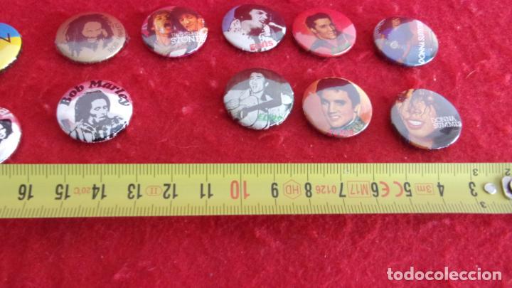 Pins de colecci&oacute;n: lote de pins Elvis,Donna Summer,Bob Marley,Queen y mas