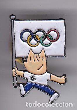 Pins de colecci&oacute;n: PIN DE COBI CON LA BANDERA OLIMPICA - LAS OLIMPIADAS DE BARCELONA 92 (OLYMPIC GAMES)