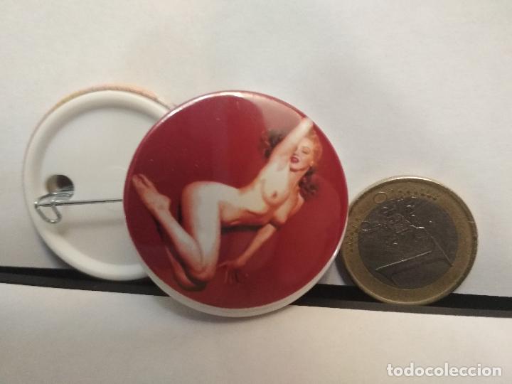 Collection pins: CHAPA BOTON ALFILER PIN O IMAN MARILYN 38mm PEPETO