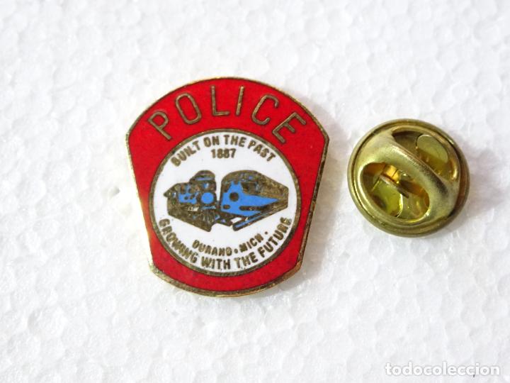 Pins de colecci&oacute;n: PIN DE TRENES FERROCARRILES. ESTADOS UNIDOS. POLIC&Iacute;A FERROVIARIA. MICHIGAN DURAND