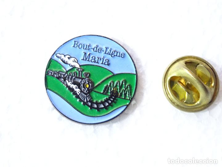 Pin's de collection: PIN DE TRENES FERROCARRILES. CANAD&Aacute;. BOUT DE LIGNE MARIA QUEBEC