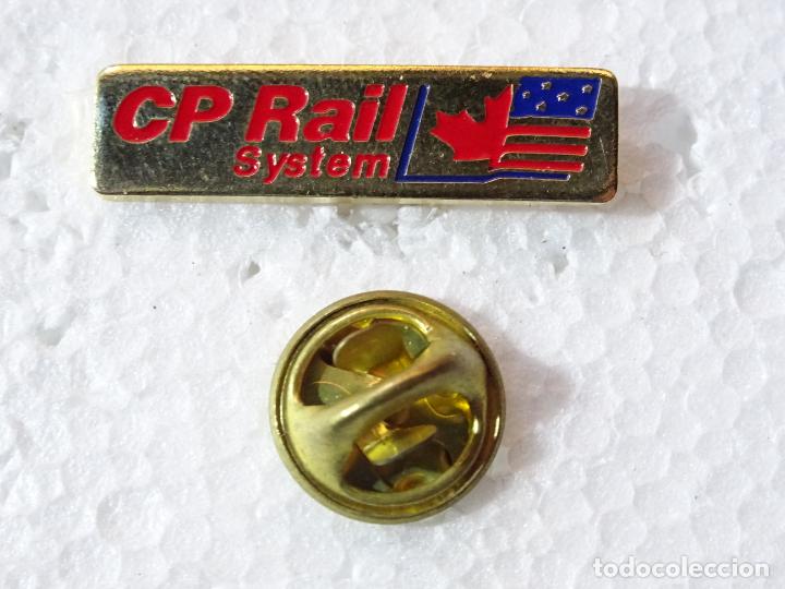 Sammlung von Pins: PIN DE TRENES FERROCARRILES. CANAD&Aacute; ESTADOS UNIDOS. CP RAIL SYSTEM BANDERAS