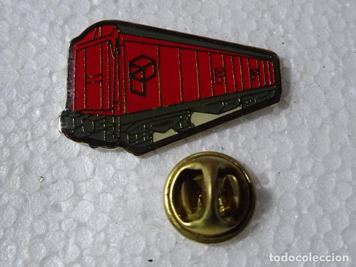 Pins de colecci&oacute;n: PIN DE TRENES FERROCARRILES. ESPA&Ntilde;A. VAG&Oacute;N MERCANC&Iacute;AS