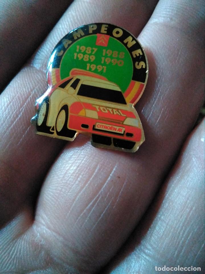 Pins de colecci&oacute;n: INSIGNIA PINS MOTOR AUTOM&Oacute;VILES TOTAL CITROEN AX CAMPEONES 1987 A 1991