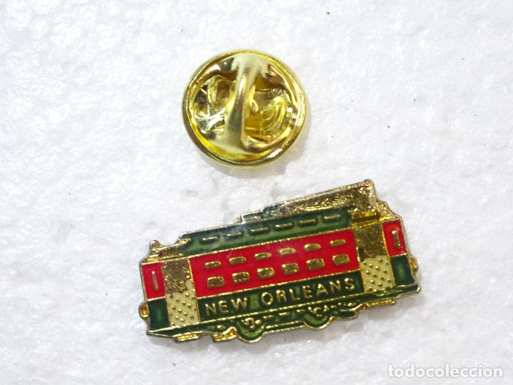Pins de cole&ccedil;&atilde;o: PIN DE TRENES FERROCARRILES. CANAD&Aacute; ESTADOS UNIDOS. ANTIGUO TRANV&Iacute;A DE NEW ORLEANS NUEVA