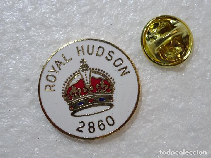 Pin's de collection: PIN DE TRENES FERROCARRILES. CANAD&Aacute; ESTADOS UNIDOS. TRENES COLOMOTORAS ROYAL HUDSON 2860