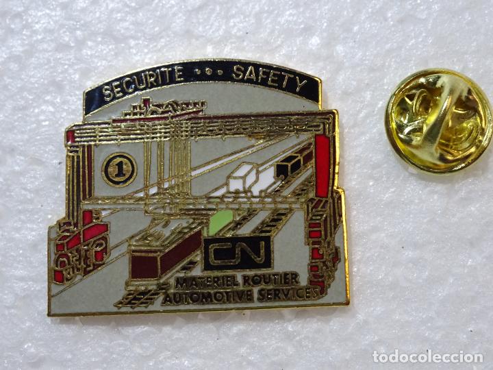 Pins de cole&ccedil;&atilde;o: PIN DE TRENES FERROCARRILES. CANAD&Aacute; ESTADOS UNIDOS CANADIAN NATIONAL AUTOMOTIVE SERVICES PUENTE GRUA
