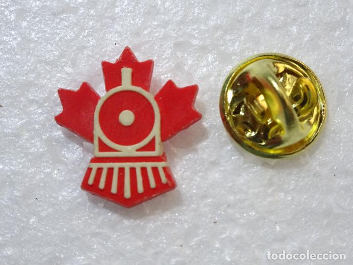 Pins de colecci&oacute;n: PIN DE TRENES FERROCARRILES. CANAD&Aacute; ESTADOS UNIDOS. TREN HOJA ARCE BANDERA CANAD&Aacute;