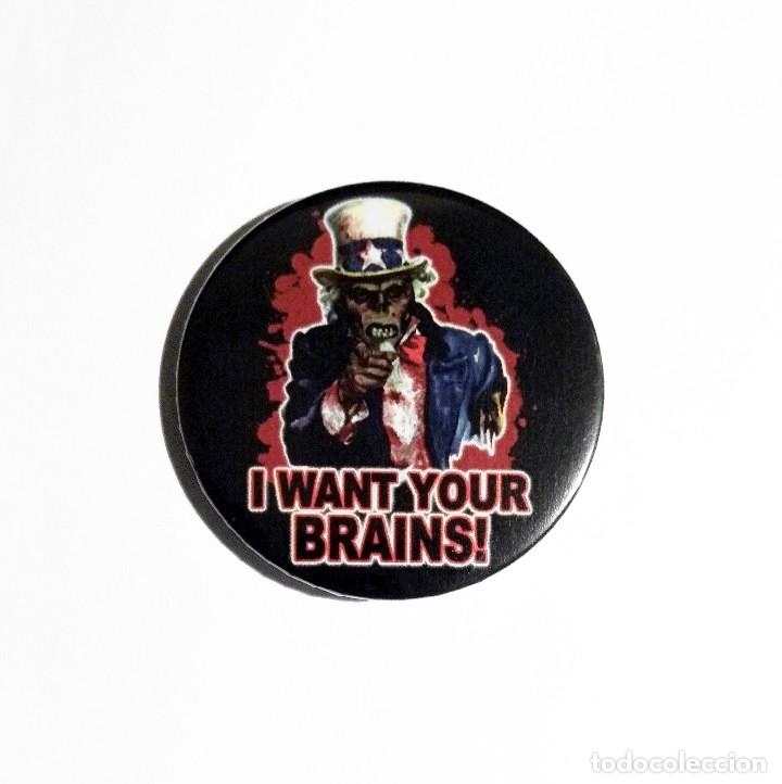 Pins de colecci&oacute;n: TIO SAM ZOMBIE - CHAPA 59mm (CON IMPERDIBLE)