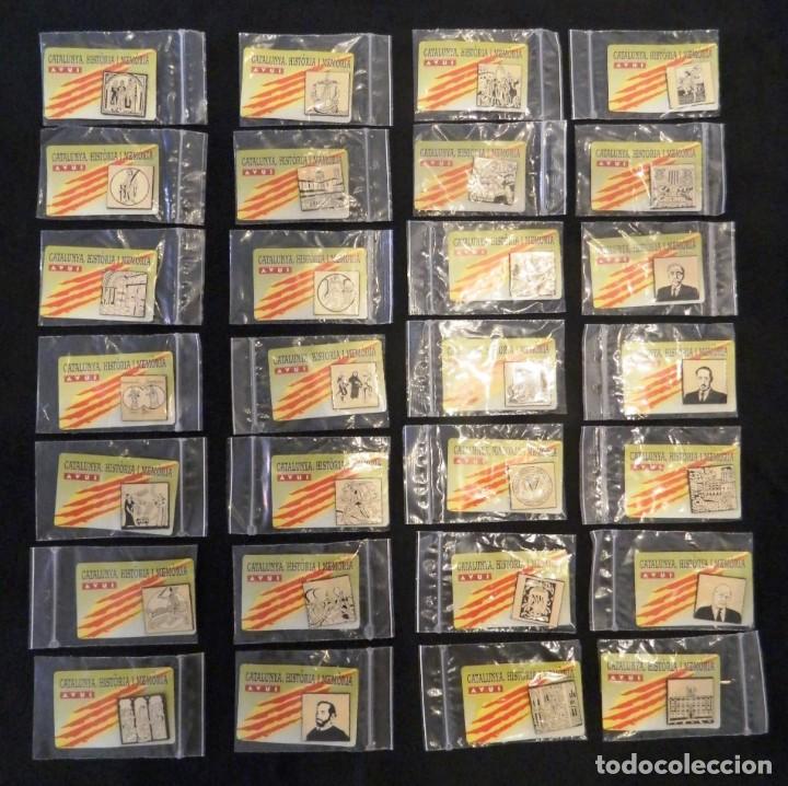Pins de cole&ccedil;&atilde;o: Conjunto de 28 pins serie &rdquo;Catalunya, hist&ograve;ria i mem&ograve;ria&rdquo;. AVUI