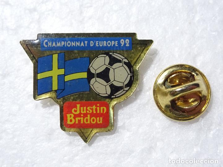 Pins e Spille di collezione: PIN DE DEPORTES. EURO EUROCOPA DE F&Uacute;TBOL SUECIA 92 1992. SELECCI&Oacute;N SUECIA
