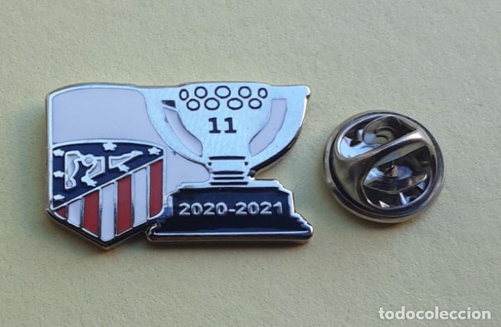 Pins de colecci&oacute;n: PIN FUTBOL - ATLETICO DE MADRID - CAMPEON DE LGA 2020/2021 - LA 11 - COLOR BLANCO