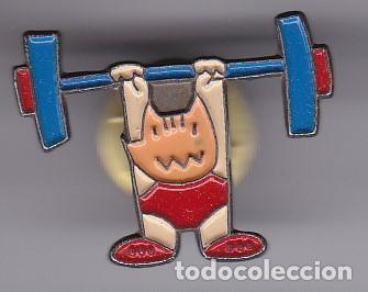 Pins de colecci&oacute;n: HALTEROFILIA - PIN DE COBI DE LAS OLIMPIADAS DE BARCELONA 92 (OLYMPIC GAMES) PESAS