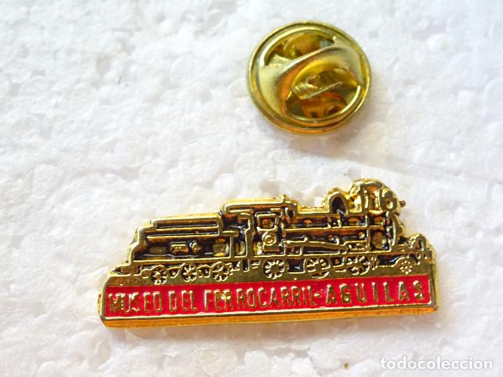 Pins e Spille di collezione: PIN DE TRENES FERROCARRILES. ESPA&Ntilde;A. MUSEO DEL FERROCARRIL DE &Aacute;GUILAS, MURCIA