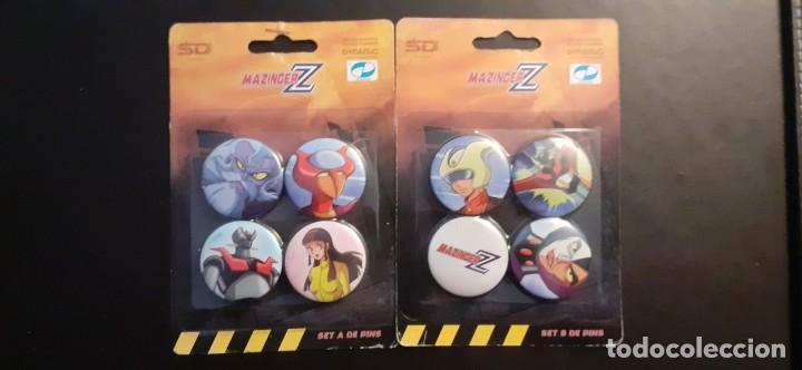 Pins de cole&ccedil;&atilde;o: LOTE 8 CHAPAS PINS +/- 4 CM MAZINGER ZETA . NUEVAS